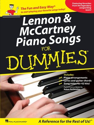 cover image of Lennon & McCartney Piano Songs for Dummies (Music Instruction)